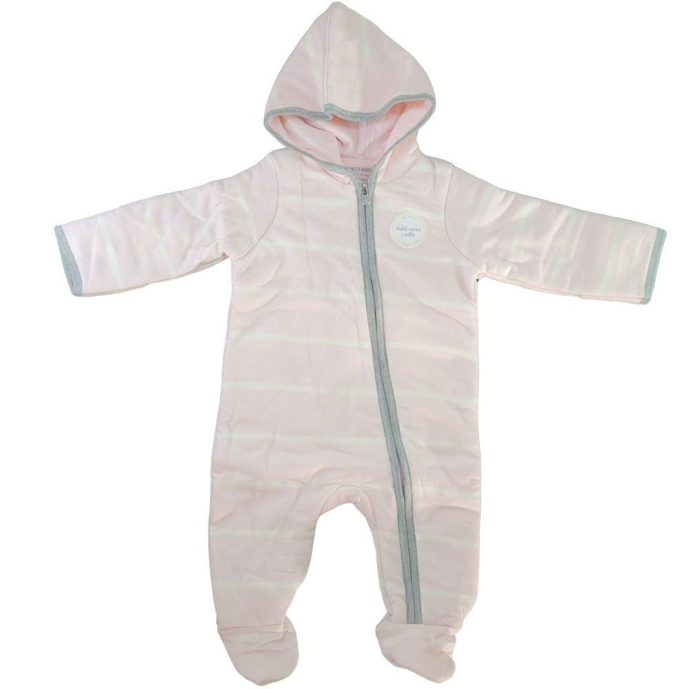 Burt's Bees Baby Blossom Winter Stripe Footie Romper Sz 3-6 months